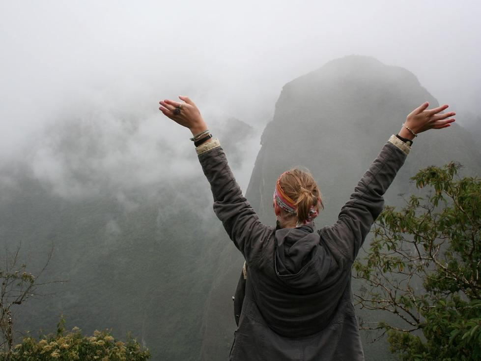 Student in Andes mountains